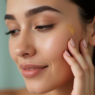 Someone applying the new product